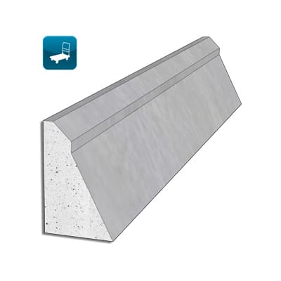 Hygienic wall protection PV8F skirting