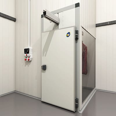 INDUSTRIAL REFRIGERATOR DOOR ON HINGE FOR POSITIVE TEMPERATURE WITH RAILWAY PASSAGE 200PG