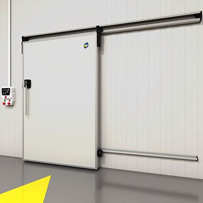 INDUSTRIAL SLIDING REFRIGERATOR DOOR FOR NEGATIVE TEMPERATURE LARGE SIZE HINGES 890BT