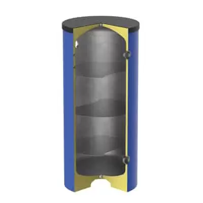 Buffer tanks with internal baffles
